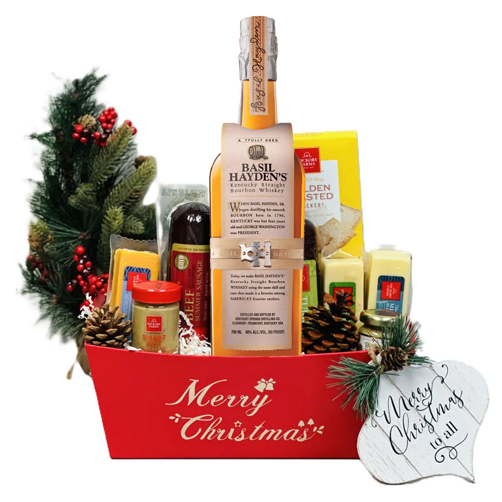 Basil Hayden’s Bourbon Christmas Gift Basket