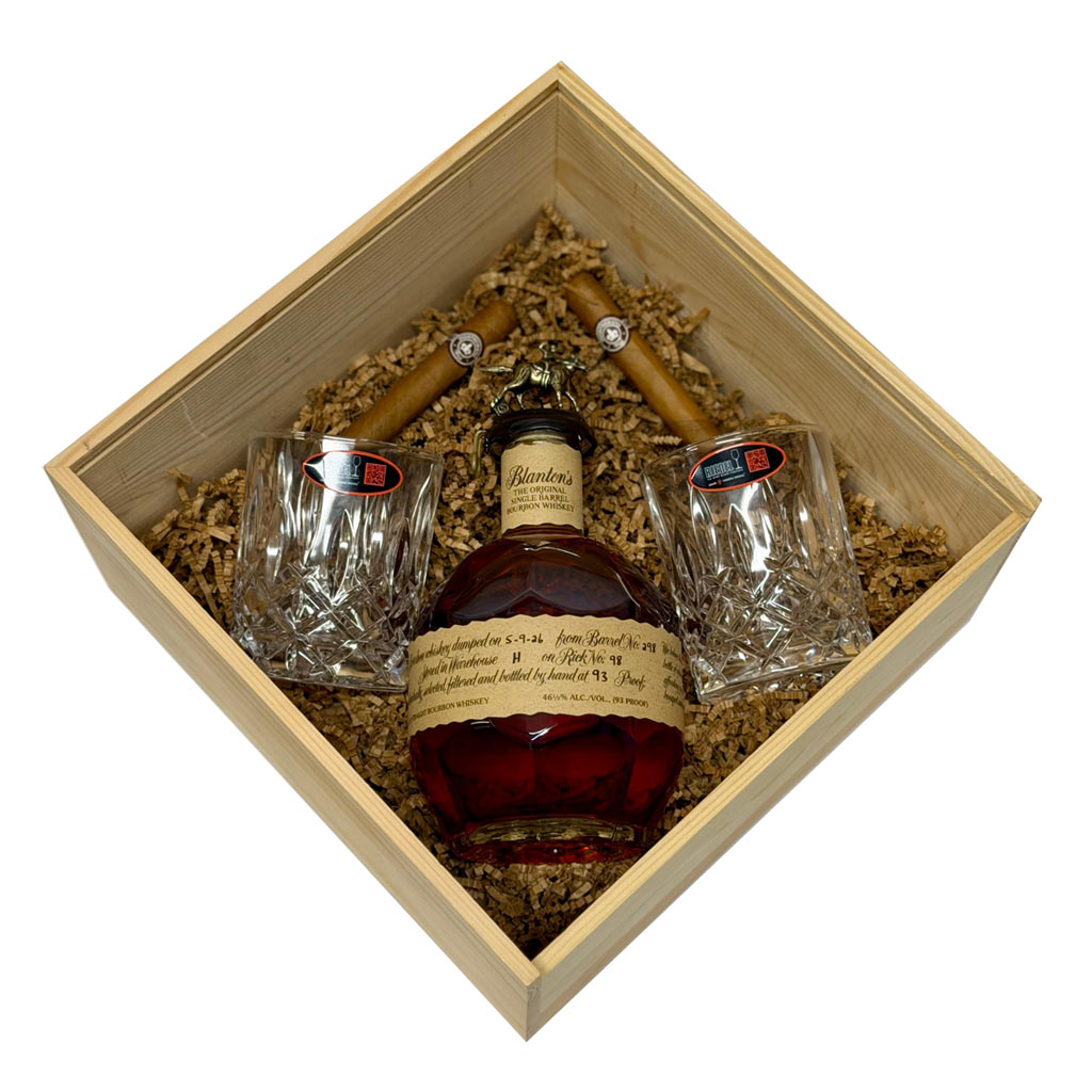 Blanton's Bourbon with Cigar & Riedel Glasses Set
