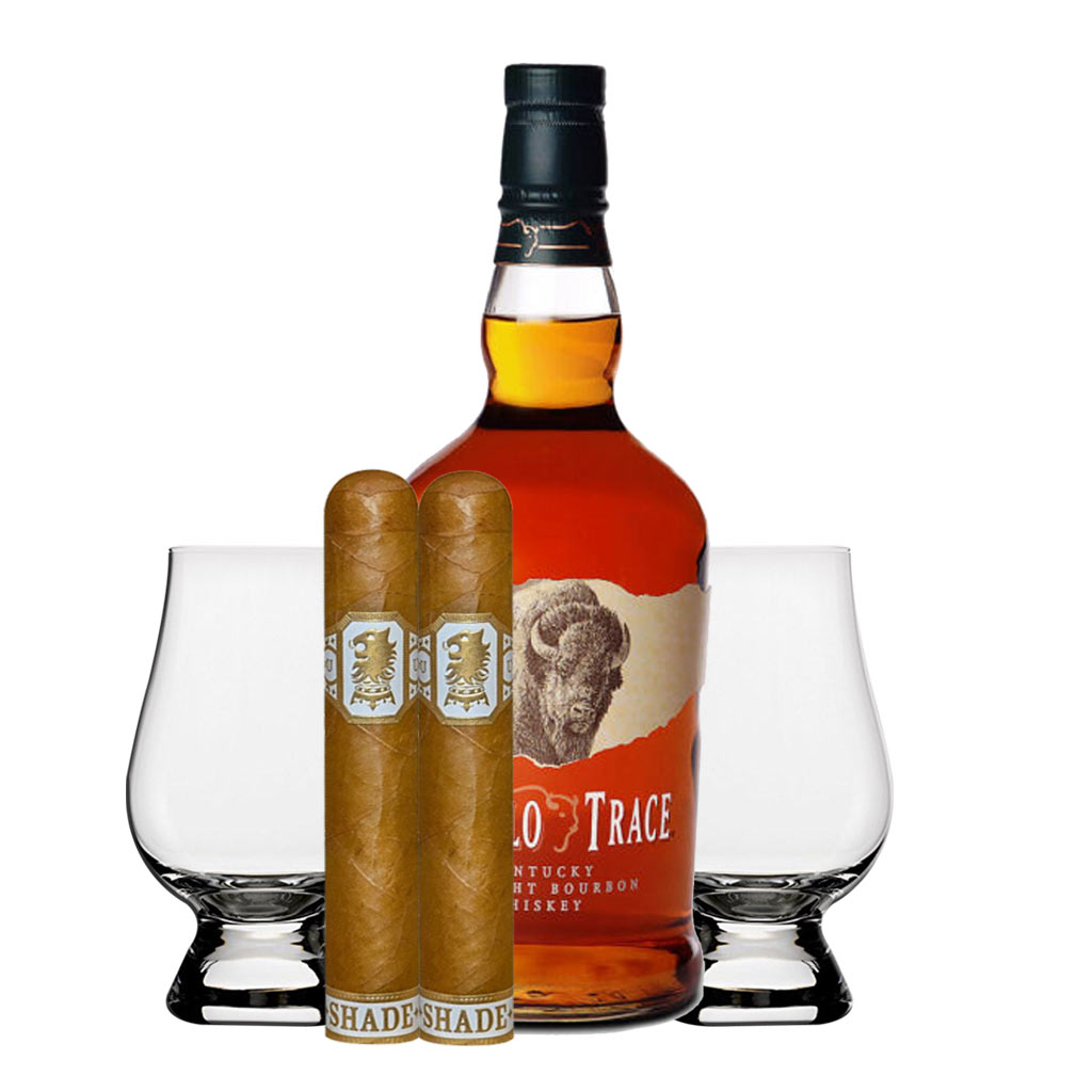 Buffalo Trace Bourbon Gift Set with Glasses & Cigar - Buy Now