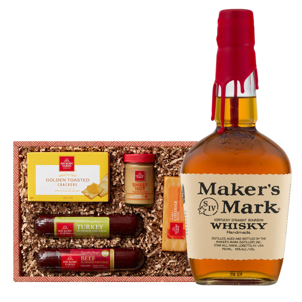 Makers Mark and Cheese Gift Basket