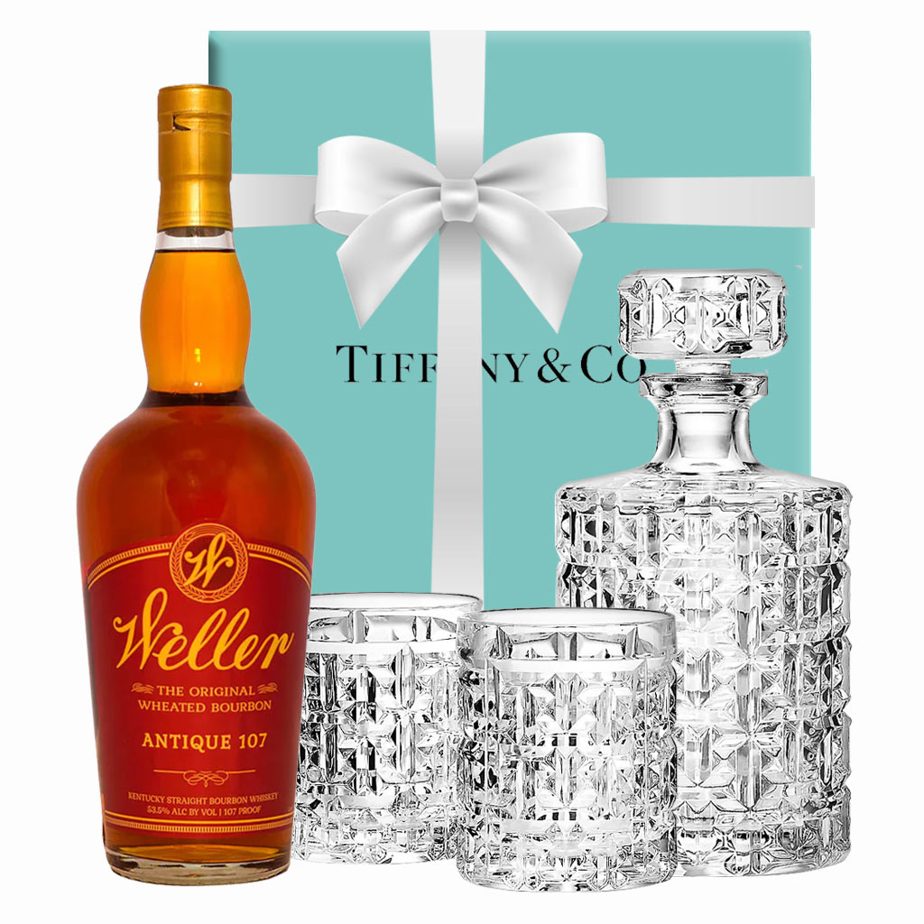 Weller Antique 107 & Tiffany Crystal True Barware Set