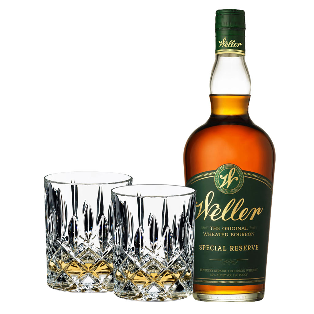 Weller Special Reserve 750ml ウイスキー ３本セット Buy Weller Special Reserve Bourbon & Riedel Glasses Gift Set