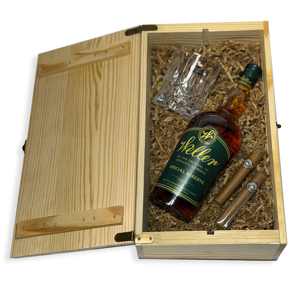 Weller Special Reserve Bourbon Gift Box with Glass & Cigar