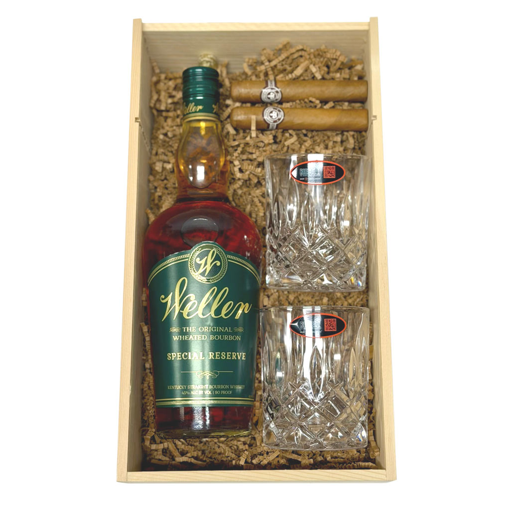 Weller Special Reserve with Cigar & Riedel Glasses Set