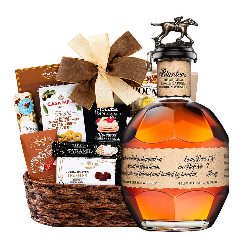 Blanton's Bourbon with Bon Appetit Gourmet Gift Basket
