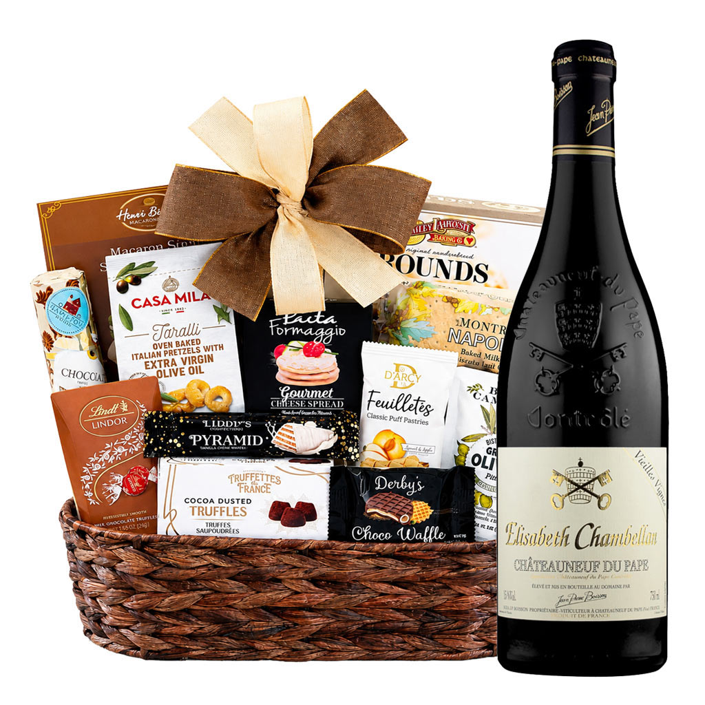 Elisabeth Chambellan Vieilles Vignes Chateauneuf-du-Pape And Bon Appetit Gift Basket