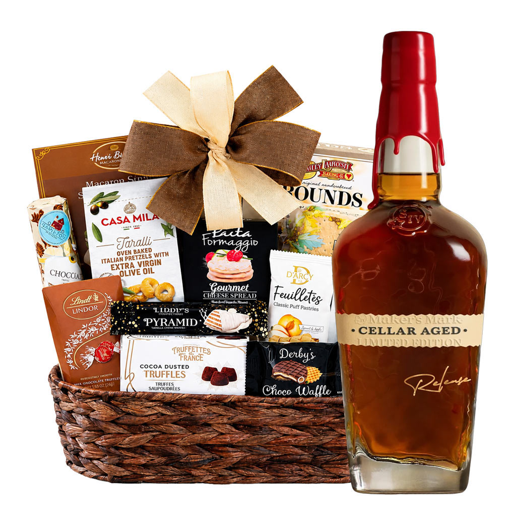 Maker's Mark Cellar Aged And Bon Appetit Gourmet Gift Basket