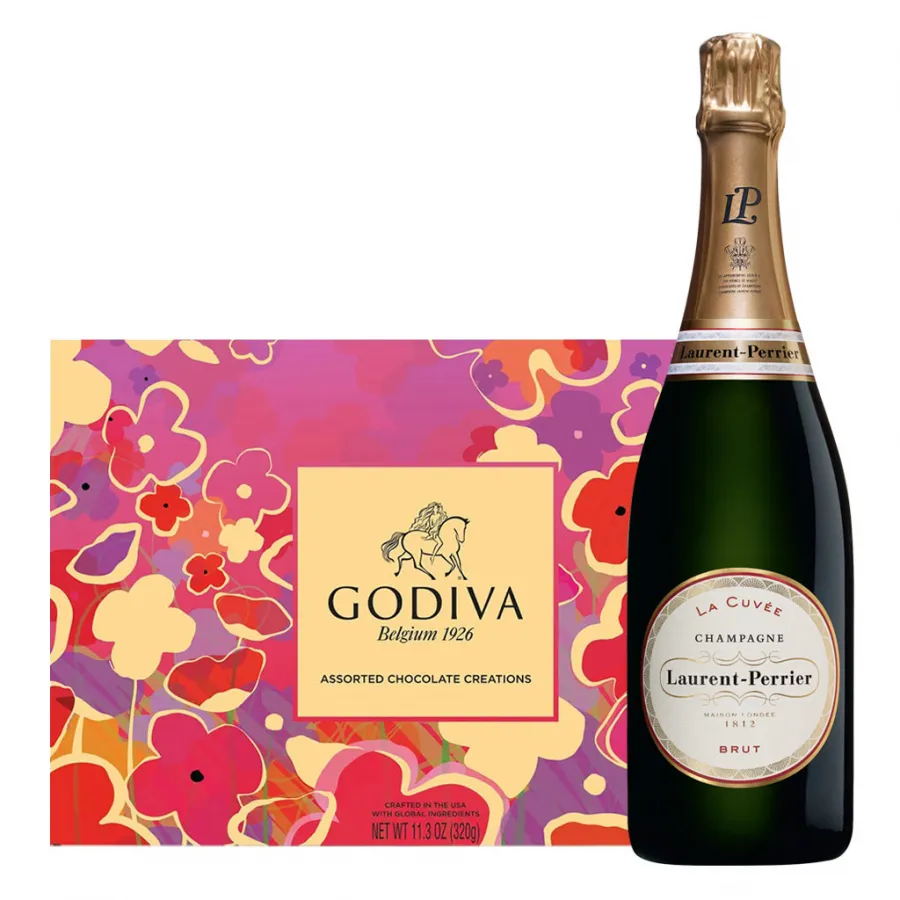 Laurent Perrier La Cuvee And Godiva Chocolate Gift Set