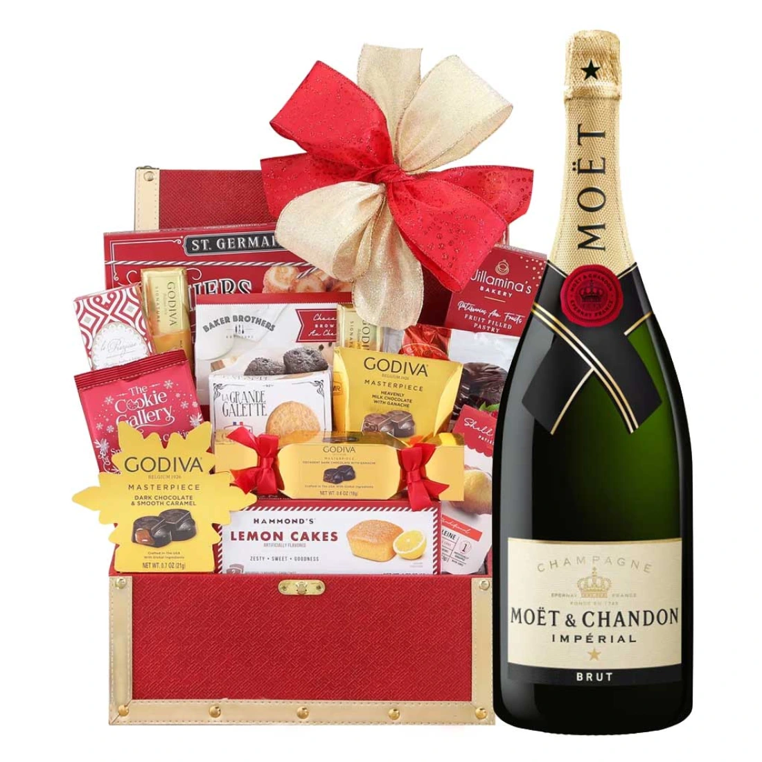 MoΓ«t & Chandon Imperial Brut Champagne And Godiva Gift Basket