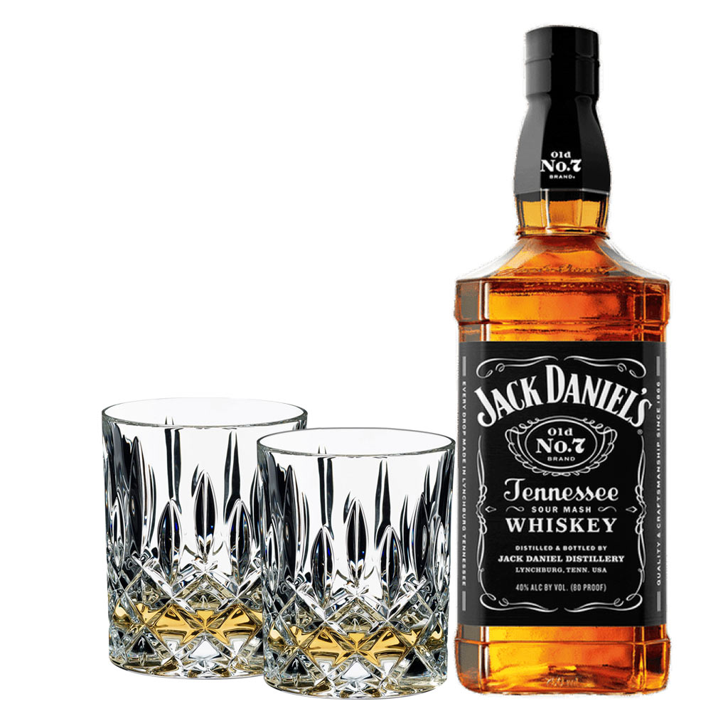 Jack Daniels and Riedel Glasses Gift Set
