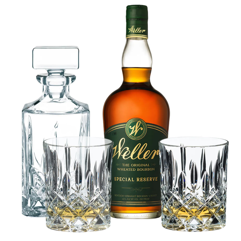 Weller Special Reserve Bourbon And Riedel Barware Set